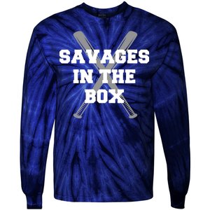 Savages In The Box Baseball Bats Tie-Dye Long Sleeve Shirt