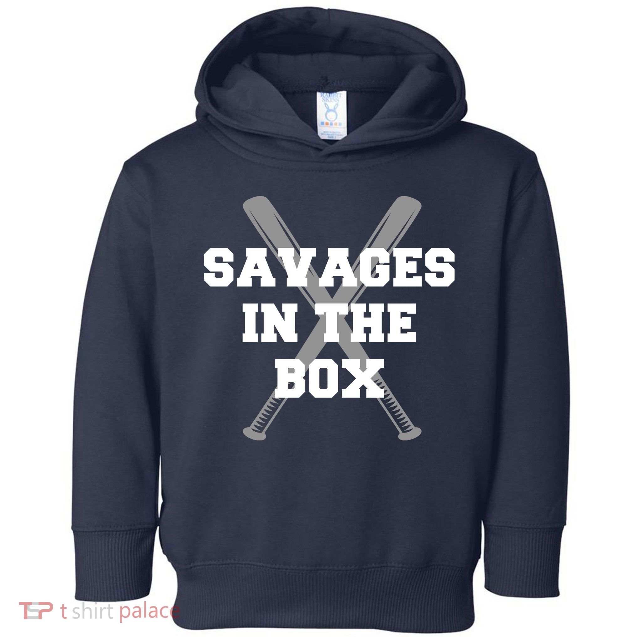 Savages In The Box Baseball Bats Toddler Hoodie