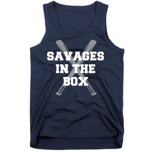 Savages In The Box Baseball Bats Tank Top