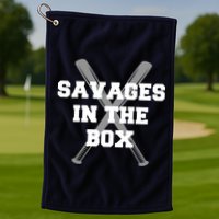Savages In The Box Baseball Bats Golf Towel