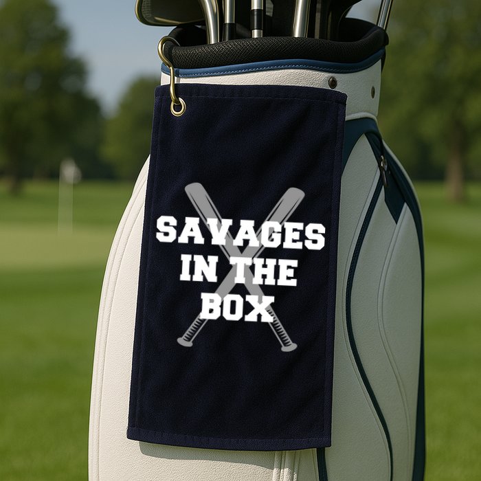 Savages In The Box Baseball Bats Golf Towel