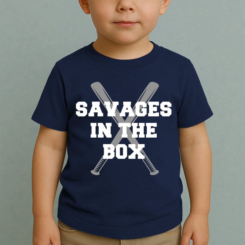 Savages In The Box Baseball Bats Toddler T-Shirt