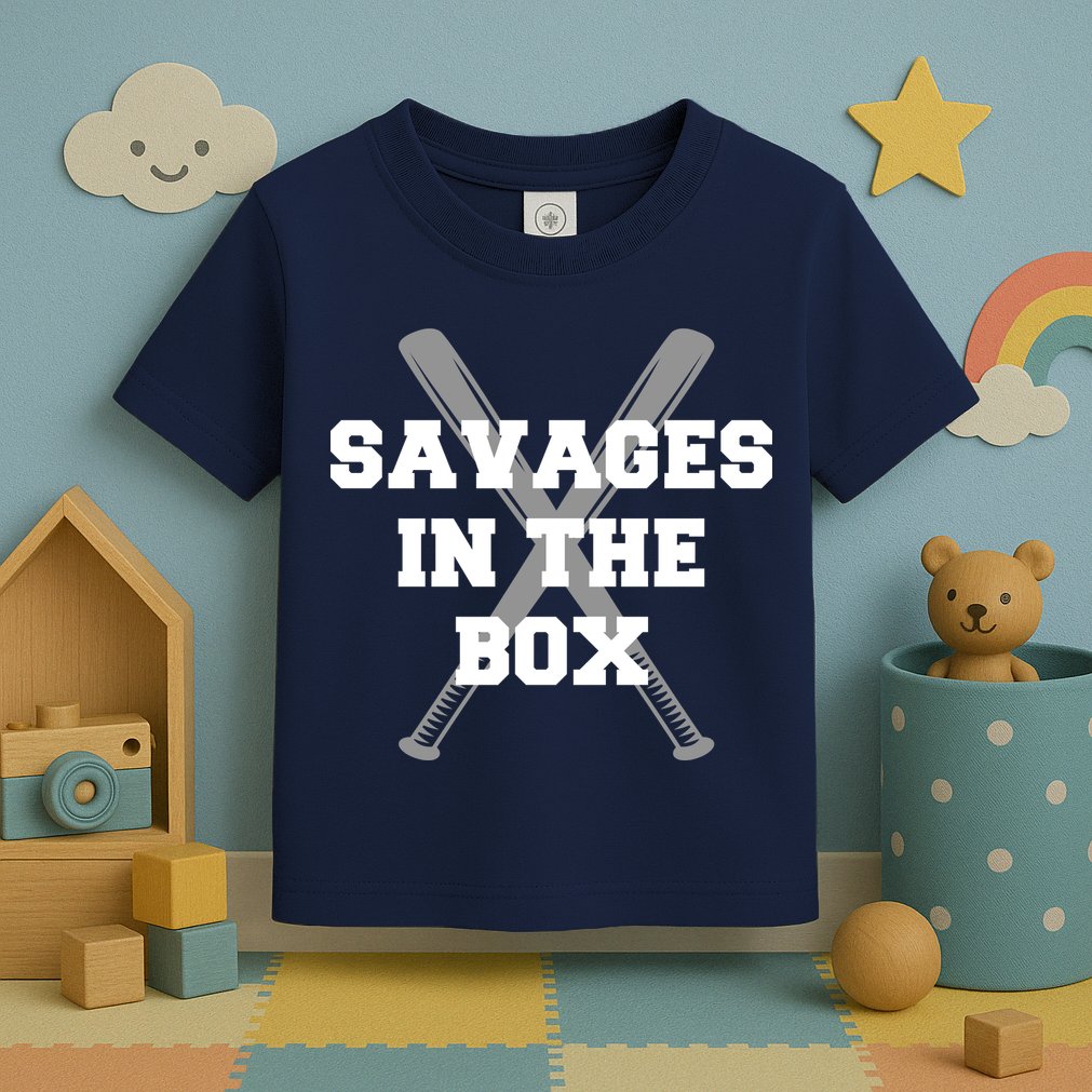 Savages In The Box Baseball Bats Toddler T-Shirt