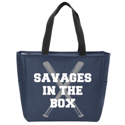Savages In The Box Baseball Bats Zip Tote Bag