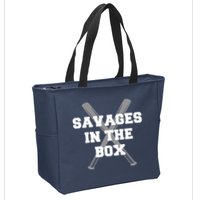 Savages In The Box Baseball Bats Zip Tote Bag