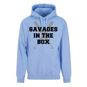 Savages In The Box Baseball Bats Unisex Surf Hoodie