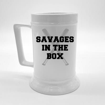 Savages In The Box Baseball Bats Beer Stein