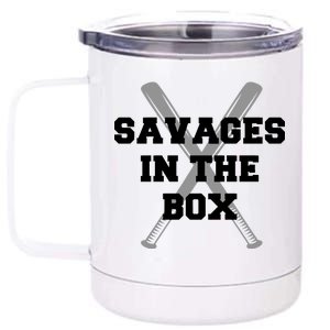 Savages In The Box Baseball Bats 12 oz Stainless Steel Tumbler Cup