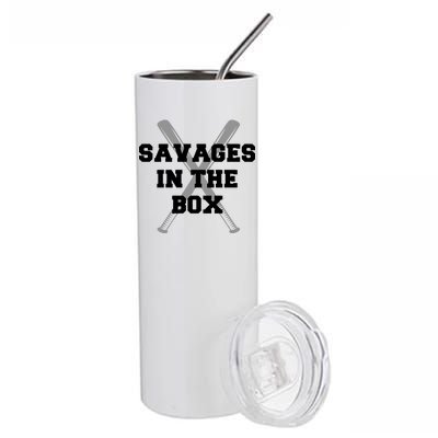 Savages In The Box Baseball Bats Stainless Steel Tumbler