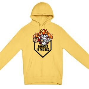 Savages In The Box Baseball Graphic Premium Pullover Hoodie