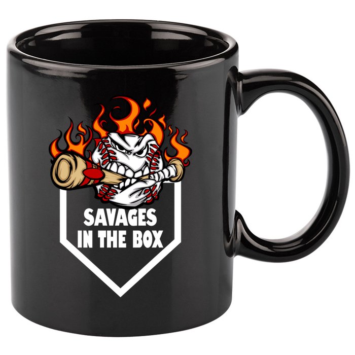 Savages In The Box Baseball Graphic 11oz C Handle Ceramic Mug