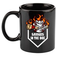 Savages In The Box Baseball Graphic 11oz C Handle Ceramic Mug