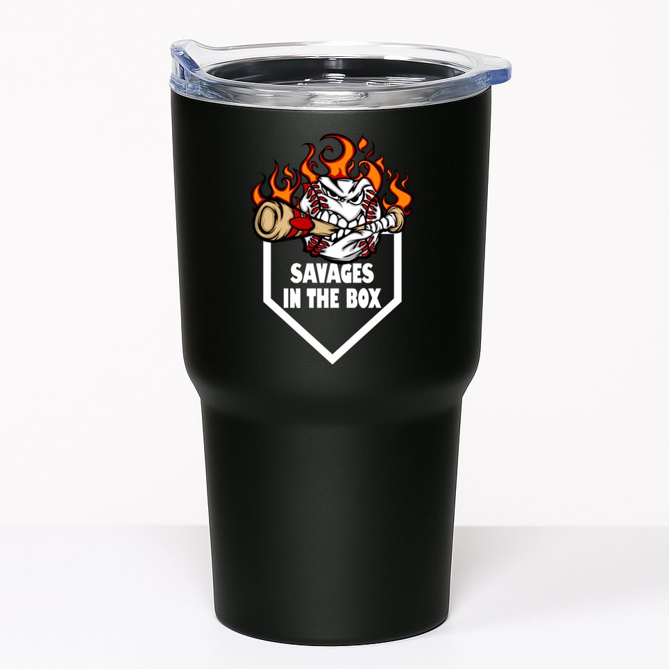 Savages In The Box Baseball Graphic Tumbler