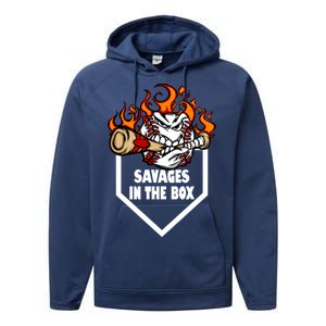 Savages In The Box Baseball Graphic Performance Fleece Hoodie