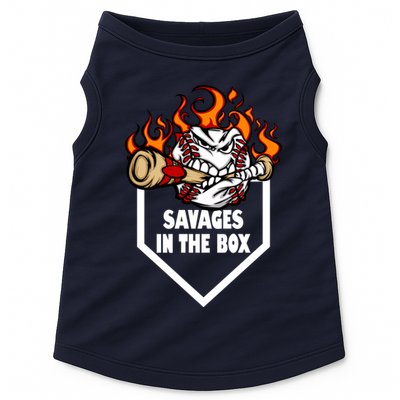 Savages In The Box Baseball Graphic Doggie Tank