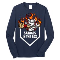 Savages In The Box Baseball Graphic Long Sleeve Shirt