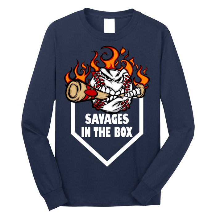 Savages In The Box Baseball Graphic Long Sleeve Shirt