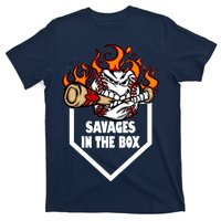 Savages In The Box Baseball Graphic T-Shirt