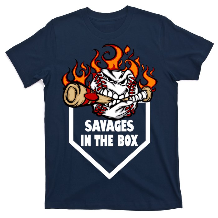 Savages In The Box Baseball Graphic T-Shirt