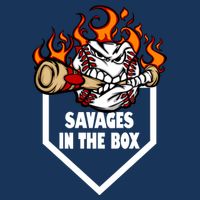 Savages In The Box Baseball Graphic T-Shirt