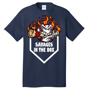 Savages In The Box Baseball Graphic Tall T-Shirt