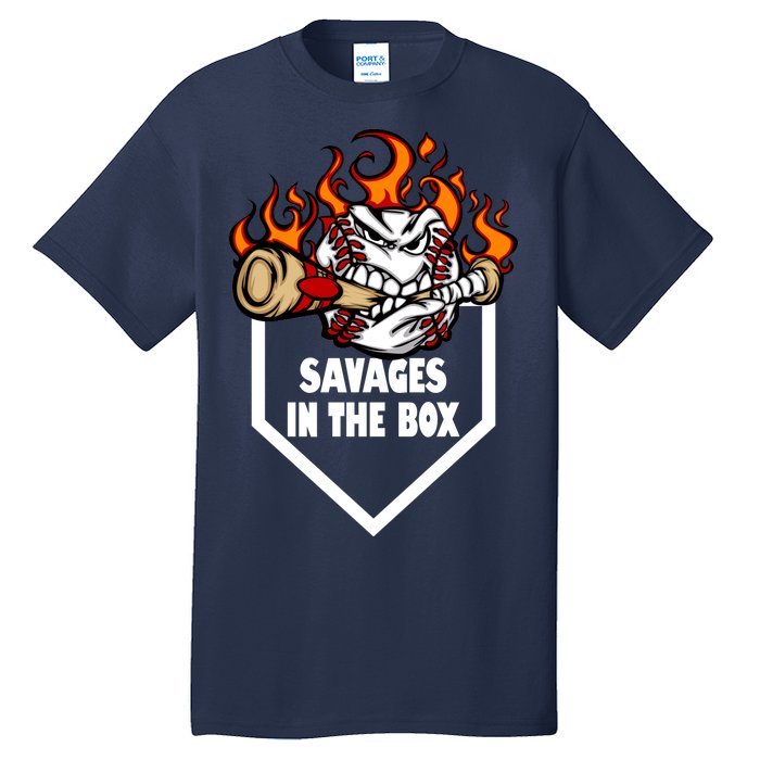 Savages In The Box Baseball Graphic Tall T-Shirt