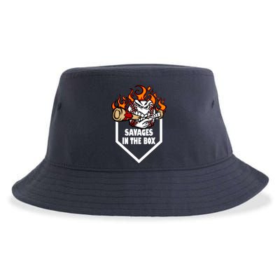 Savages In The Box Baseball Graphic Sustainable Bucket Hat