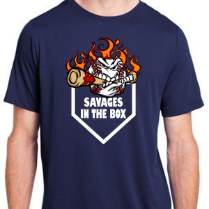 Savages In The Box Baseball Graphic Adult ChromaSoft Performance T-Shirt