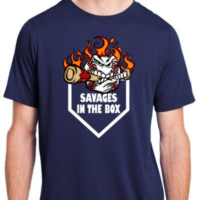 Savages In The Box Baseball Graphic Adult ChromaSoft Performance T-Shirt