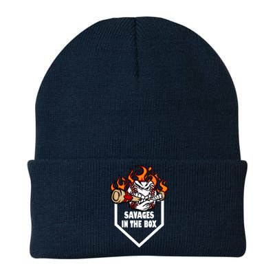 Savages In The Box Baseball Graphic Knit Cap Winter Beanie