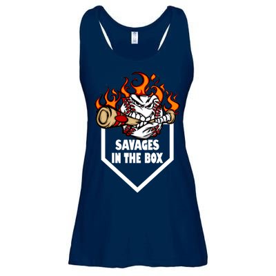 Savages In The Box Baseball Graphic Ladies Essential Flowy Tank