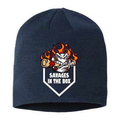 Savages In The Box Baseball Graphic Sustainable Beanie