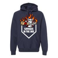 Savages In The Box Baseball Graphic Premium Hoodie