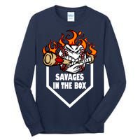 Savages In The Box Baseball Graphic Tall Long Sleeve T-Shirt