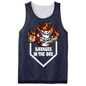 Savages In The Box Baseball Graphic Mesh Reversible Basketball Jersey Tank