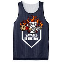 Savages In The Box Baseball Graphic Mesh Reversible Basketball Jersey Tank