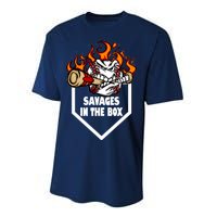 Savages In The Box Baseball Graphic Performance Sprint T-Shirt