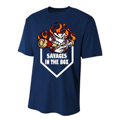 Savages In The Box Baseball Graphic Performance Sprint T-Shirt