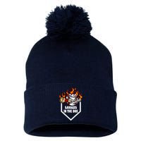 Savages In The Box Baseball Graphic Pom Pom 12in Knit Beanie