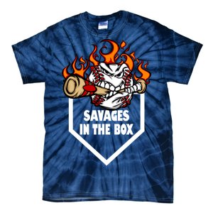 Savages In The Box Baseball Graphic Tie-Dye T-Shirt