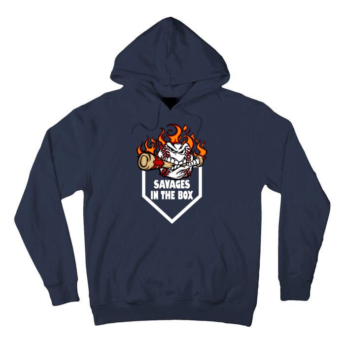 Savages In The Box Baseball Graphic Tall Hoodie