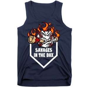 Savages In The Box Baseball Graphic Tank Top