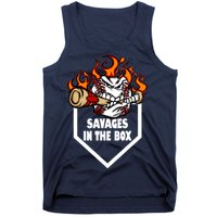 Savages In The Box Baseball Graphic Tank Top