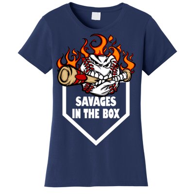 Savages In The Box Baseball Graphic Women's T-Shirt