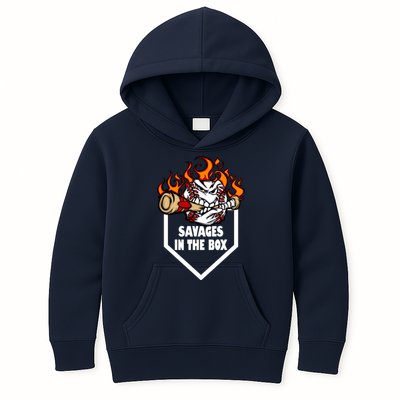 Savages In The Box Baseball Graphic Kids Hoodie