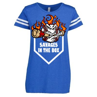 Savages In The Box Baseball Graphic Enza Ladies Jersey Football T-Shirt