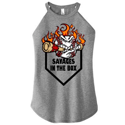 Savages In The Box Baseball Graphic Women's Perfect Tri Rocker Tank