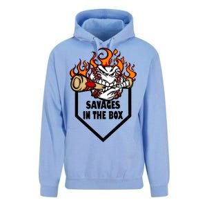 Savages In The Box Baseball Graphic Unisex Surf Hoodie