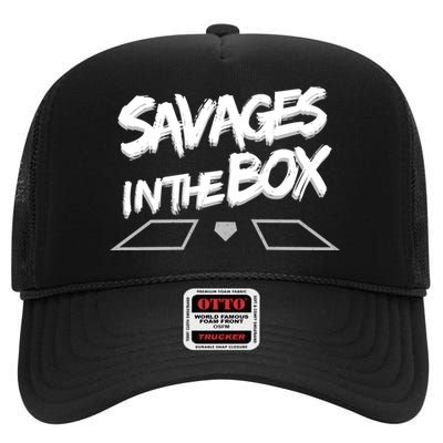 Savages in The Box New York baseball High Crown Mesh Back Trucker Hat