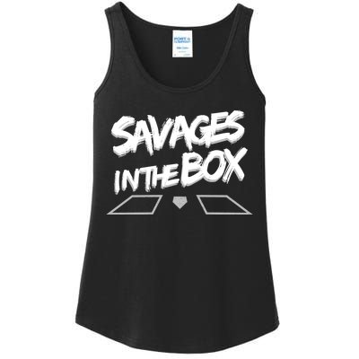 Savages in The Box New York baseball Ladies Essential Tank